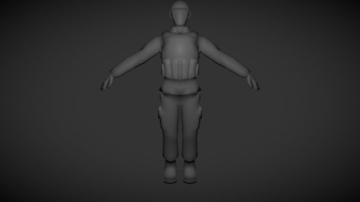 Human Soldier 3D Model
