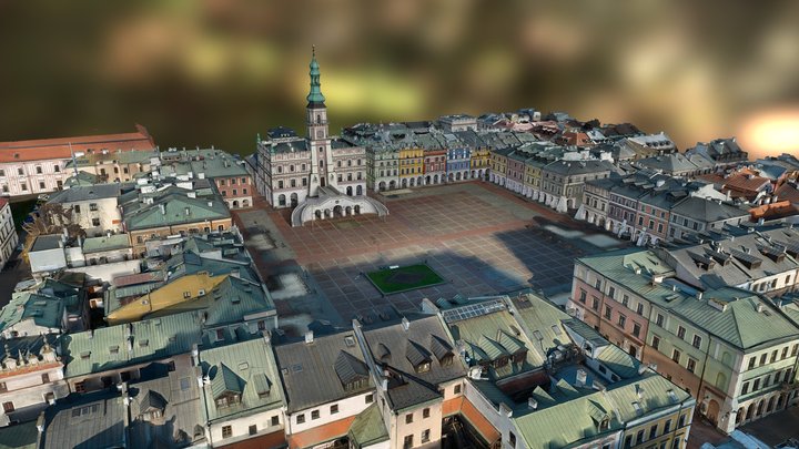 Kultura3D - Great Market Square in Zamość UNESCO 3D Model