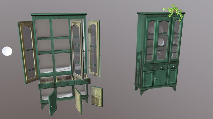 LOW POLY - Kitchen Furniture Prop 3D Model