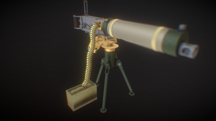 Low detail Vickers MG 3D Model