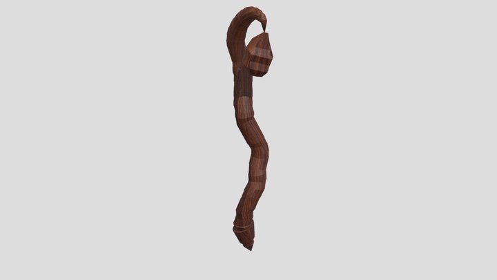 wooden wizard staff 3D Model