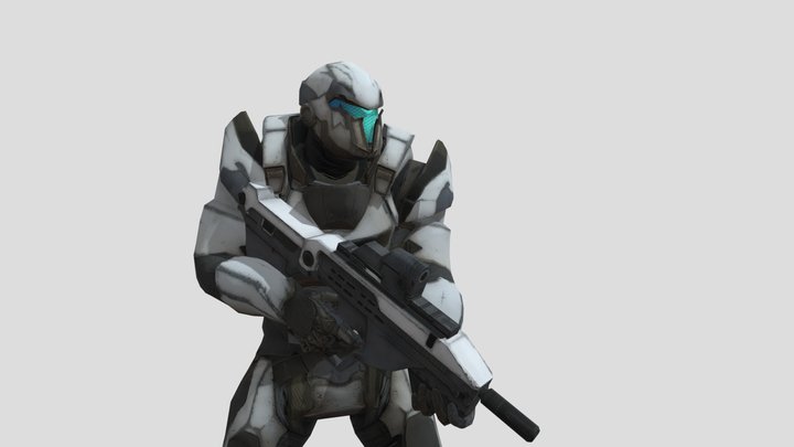Futuristic soldier (Free) 3D Model