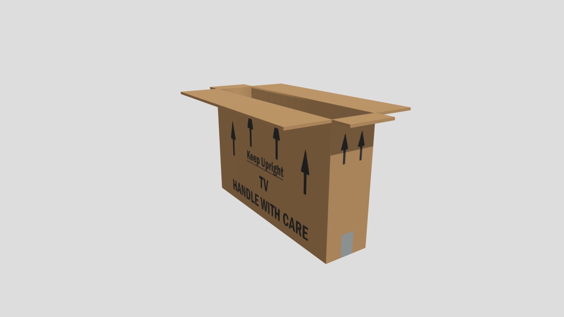 Simple TV Packaging/Cardboard Box Download Free 3D model by Nokura