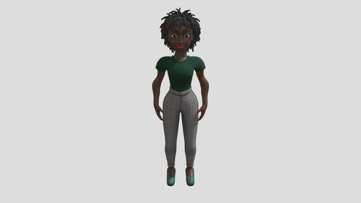Office Life Character 02 3D Model