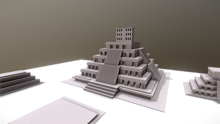 Edzna - Maya Temple 3D Model