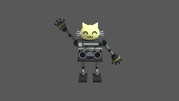 Cat Robot 3D Model