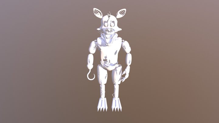 Nightmare Foxy 3D Model