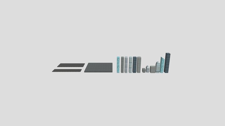 realistic low poly city pack! – Modello 3D gratuito STL
