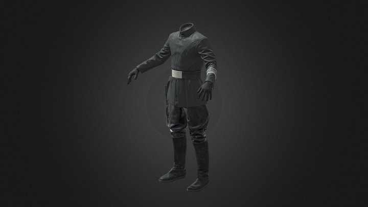 FIRST ORDER FLAG OFFICER 3D Model