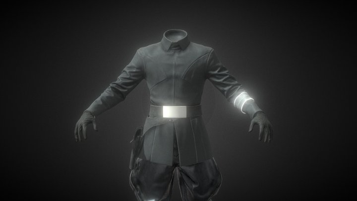 [ORIGINAL]  FIRST ORDER FLAG OFFICER 3D Model