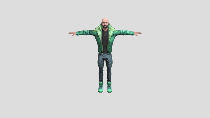 Rdy Player me my avatar green jacket 3D Model