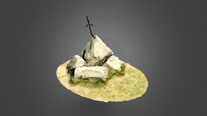Spada nella Roccia 3D Model