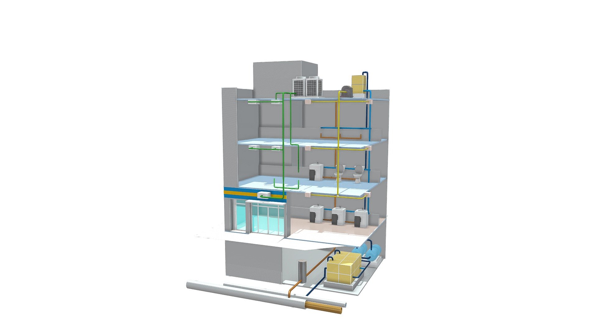 Construction Building — Sketchfab embed 3D viewer