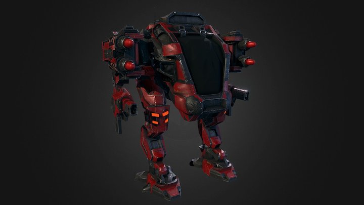 Combat Mecha 3D Model