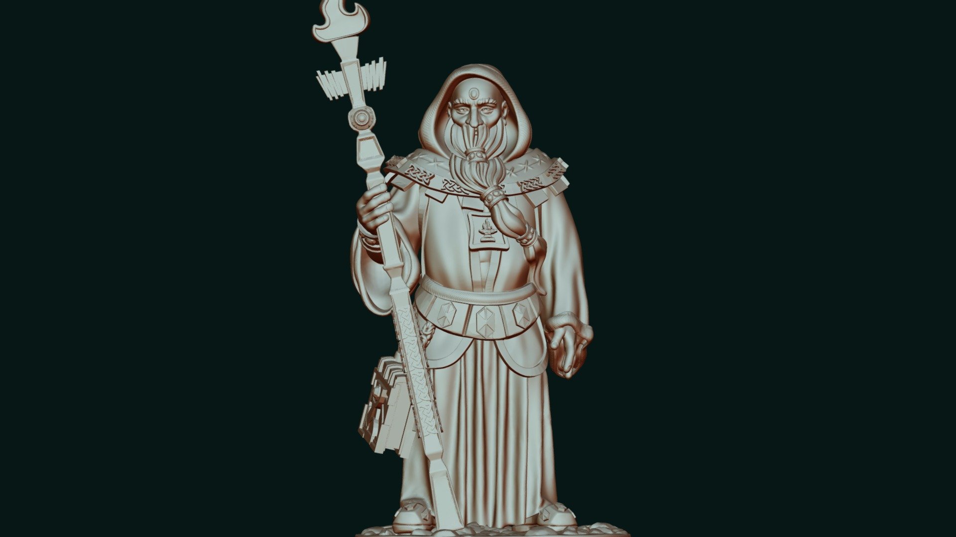 Dwarf Cleric DnD  Miniature