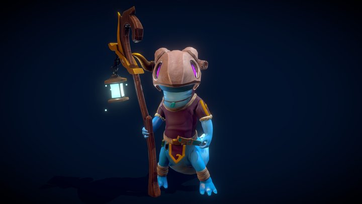 The Shaman Gecko 3D Model