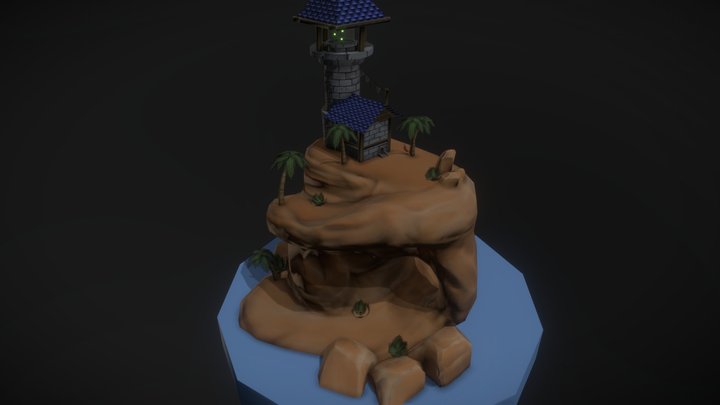 Low Poly Environment Study 3D Model