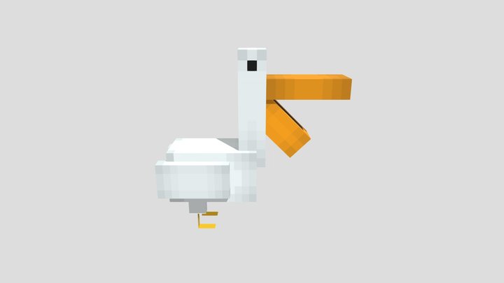 Cute pelican 3D Model