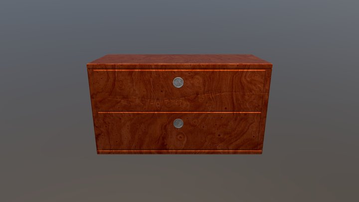 Wooden Cabinet 3D Model