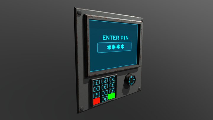 Simple Sci-Fi Wall Panel 3D Model