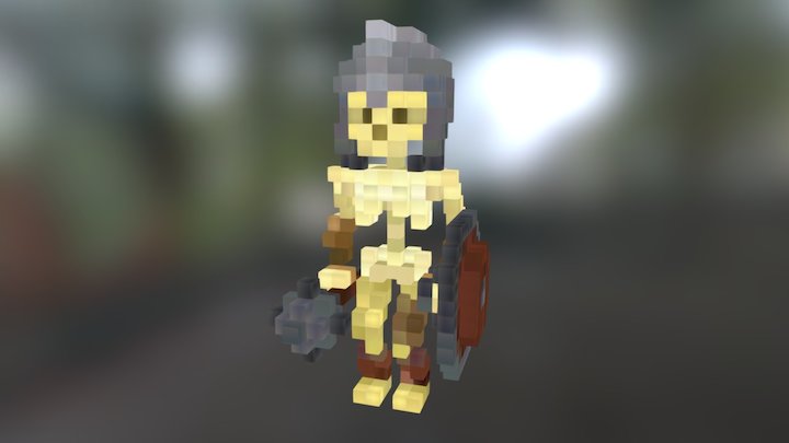 Barony Skeleton Warrior 3D Model