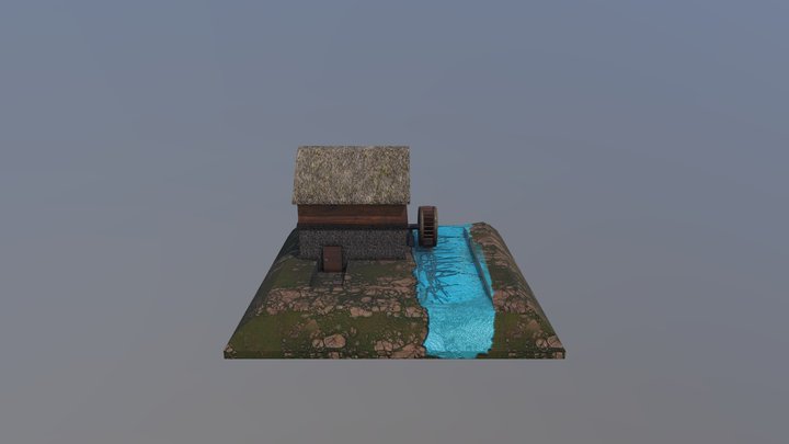 WaterMill_Textured 3D Model