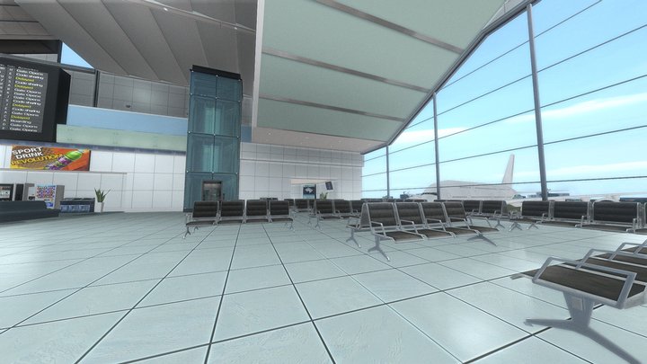 airport from inside 3D Model