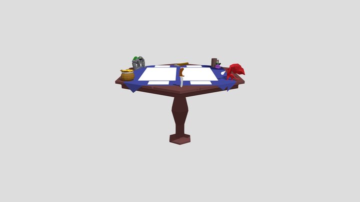 Card game board 3D Model