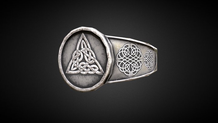 Celtic silver ring