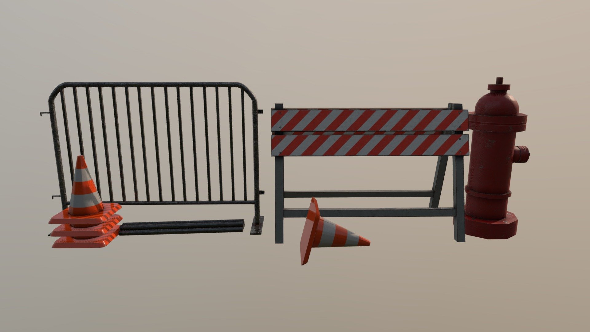 Streetprops - 3D Model By Zaira.Burcer [652811a] - Sketchfab