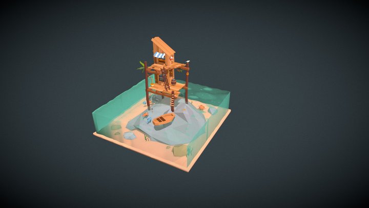 The island of gulls 3D Model