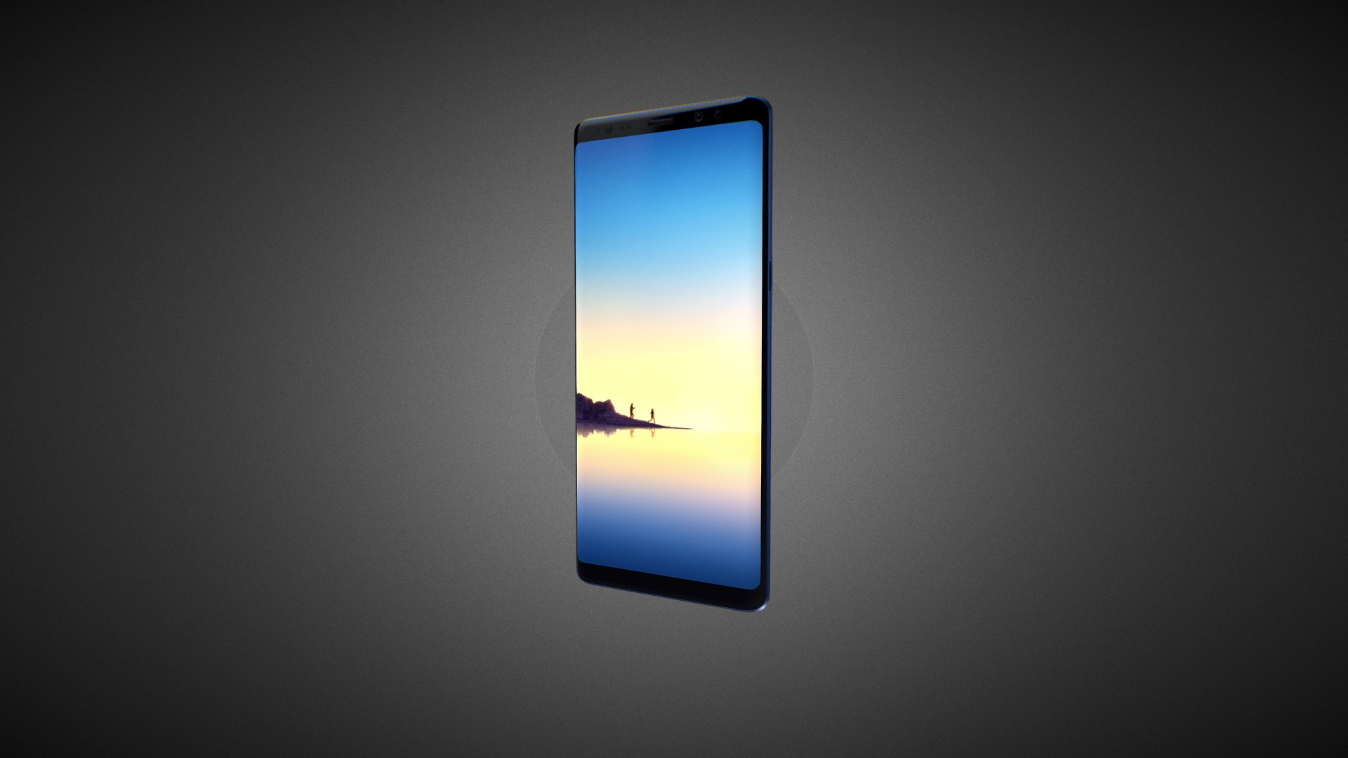 3D model Samsung Galaxy Note 8 for Element 3D - This is a 3D model of the Samsung Galaxy Note 8 for Element 3D. The 3D model is about a cell phone with a blue screen.
