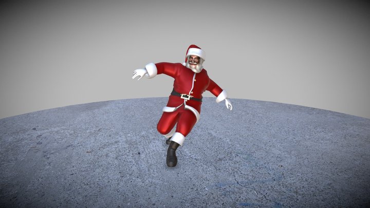 Santa breakdancing 3D Model