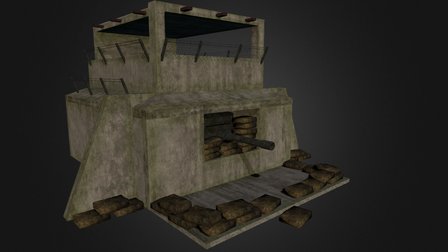 Military Bunker 3D Model