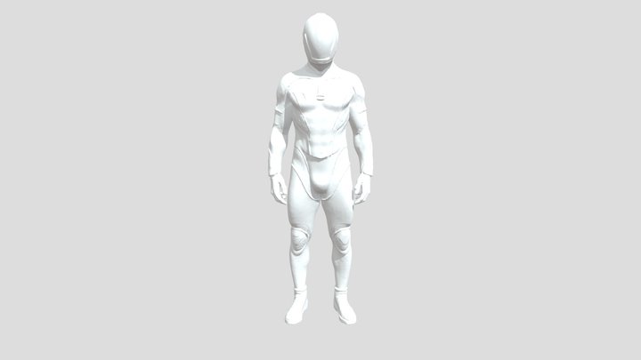 a realisestic balck futurestic suit 3D Model