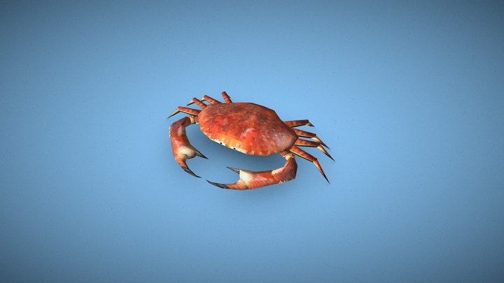 Low-poly crab 3D Model