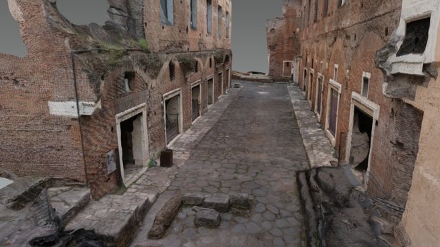 Via Biberatica, Trajan's Market, Rome 3D Model