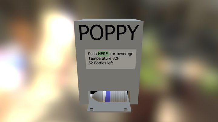 Poppy Water Bottle Dispenser 3D Model