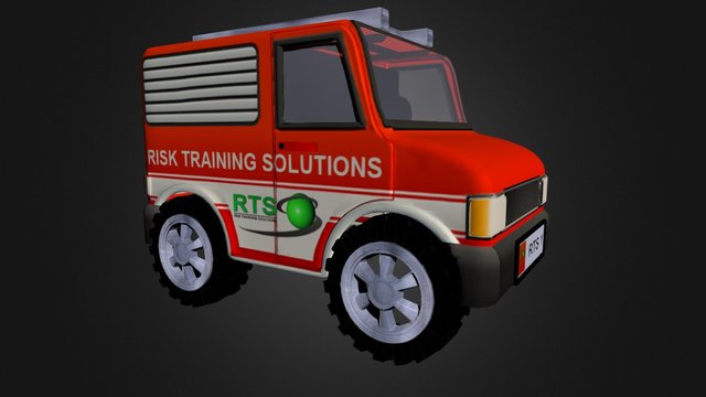 Cartoon Ambulance 3D Model