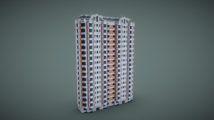 Russian residential building: P-44K 3D Model