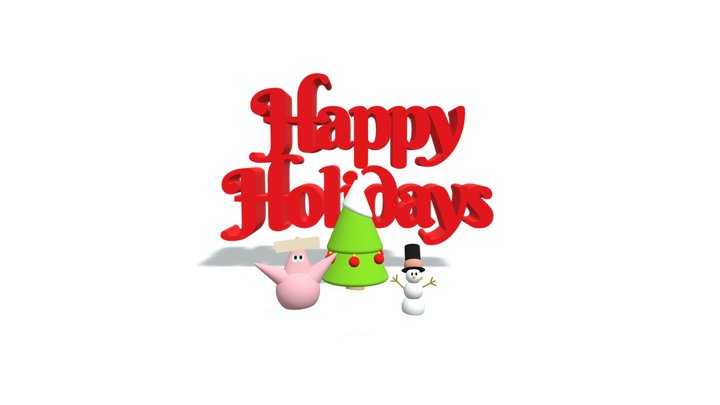 Happy Holidays from the Purple Maiʻa Design Team 3D Model