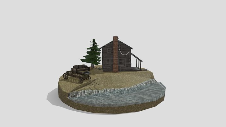 DAE Diorama - Forest Loner 3D Model