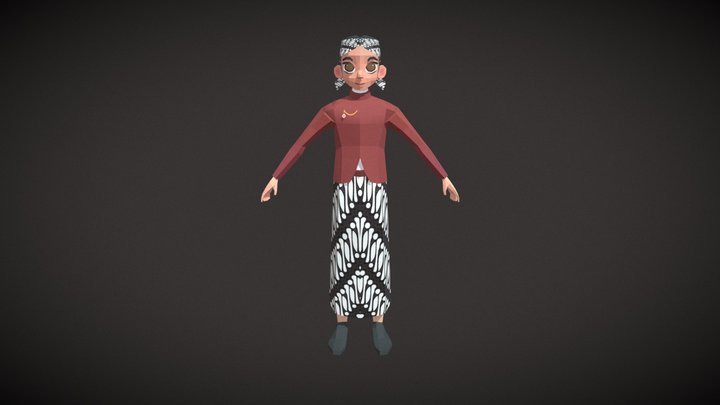 Jogja Lowpoly Boy 3D Model