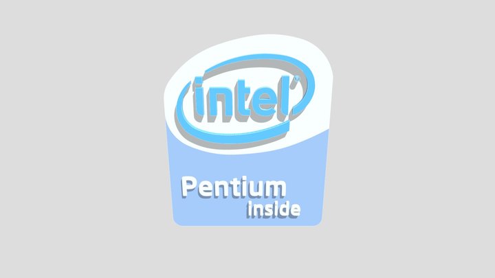 Intel Pentium Inside #2 Logo 3D Model