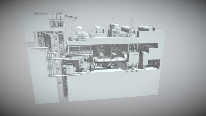 Área industrial 3D Model