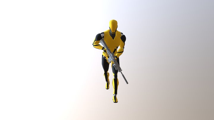 Walk 2arm Weapon01 3D Model