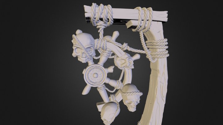 Pirate Post 3D Model
