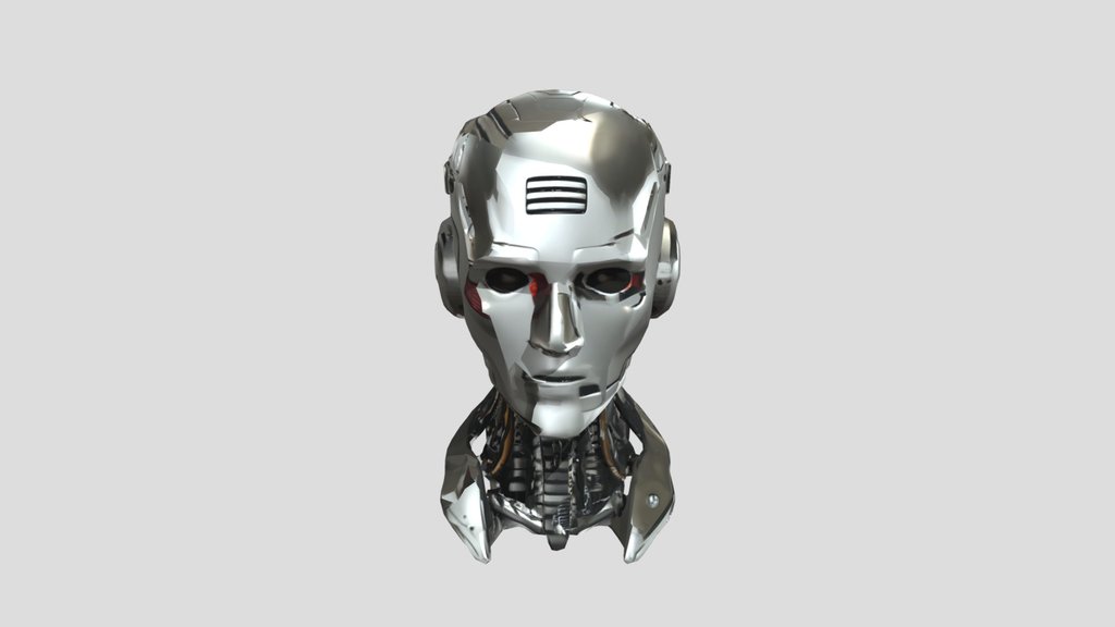 Robot Head — 3D Model | Game Ready | PBR Texture