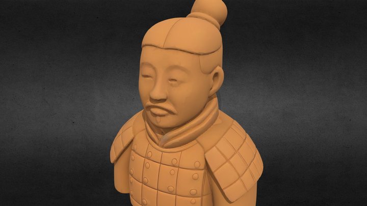 Busto de Guerrero de Terracota 3D Model