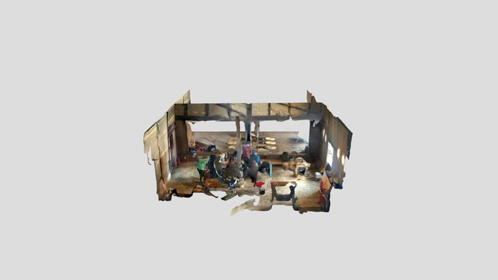 2／22 game lunch in old house 3D Model